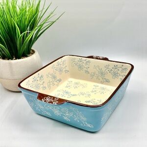 Temp-tations Blue Floral Lace 8x8 Dish